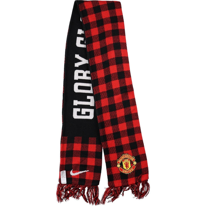 Nike Premier League Manchester United FC Check Pattern Soccer Acrylic Scarf acrylic black type Vintage Second Hand