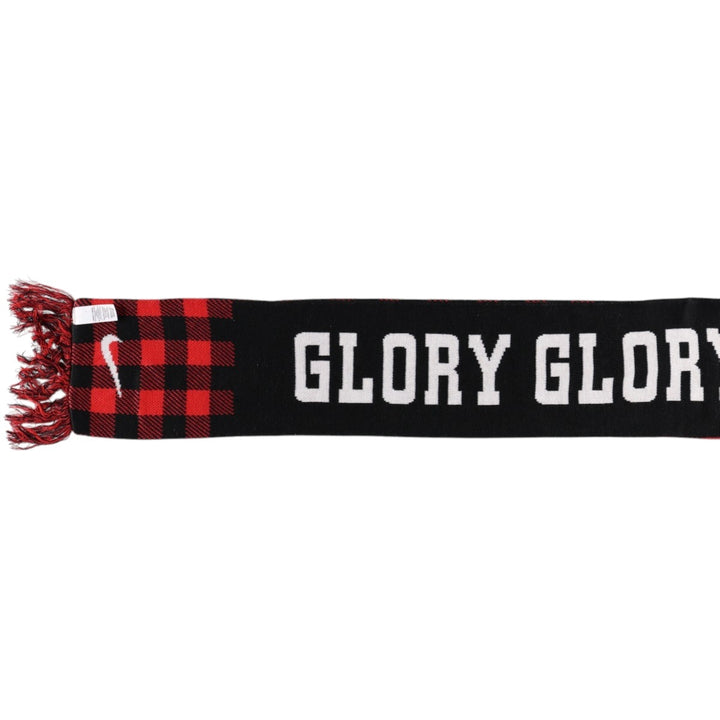 Nike Premier League Manchester United FC Check Pattern Soccer Acrylic Scarf acrylic black type Vintage Second Hand