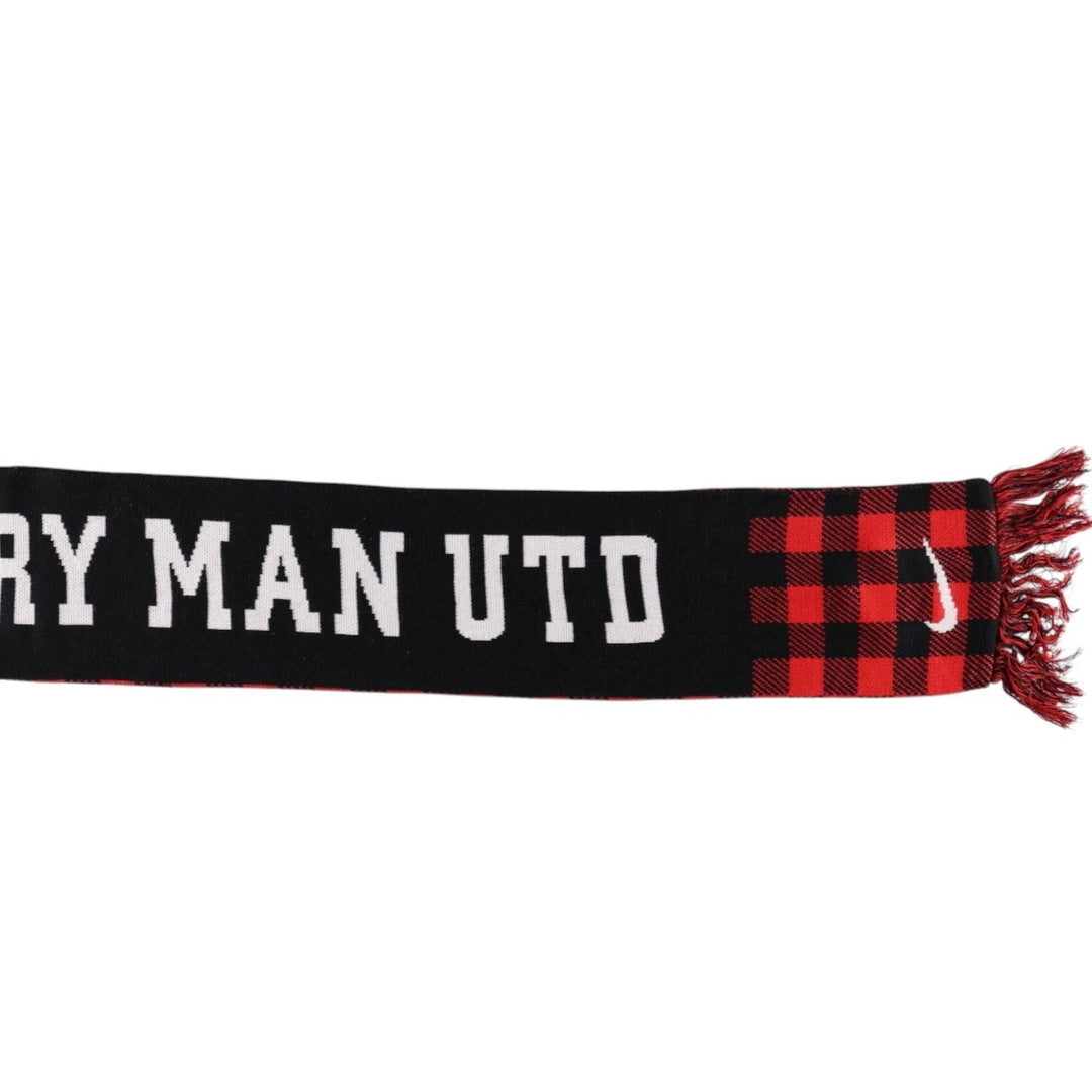 Nike Premier League Manchester United FC Check Pattern Soccer Acrylic Scarf acrylic black type Vintage Second Hand
