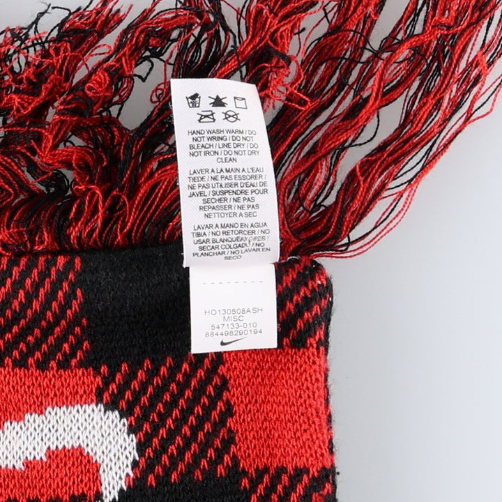 Nike Premier League Manchester United FC Check Pattern Soccer Acrylic Scarf acrylic black type Vintage Second Hand