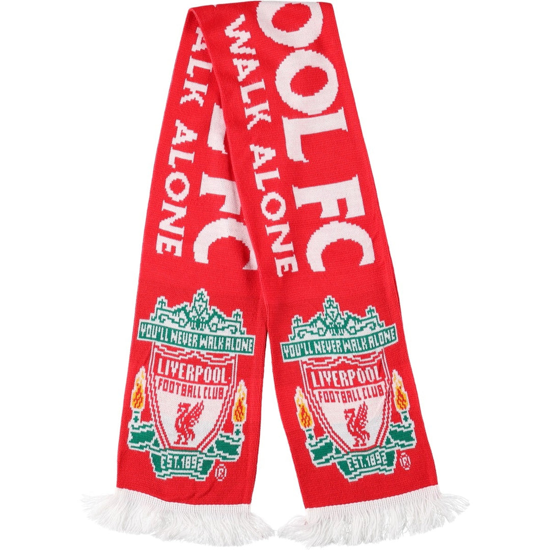 PREMIER LEAGE LIVERPOOL FC (Liverpool FC) Soccer Acrylic Scarf, Made in the UK acrylic red type Vintage Second Hand