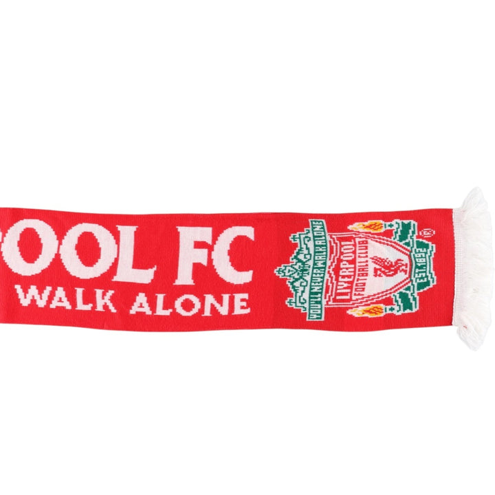 PREMIER LEAGE LIVERPOOL FC (Liverpool FC) Soccer Acrylic Scarf, Made in the UK acrylic red type Vintage Second Hand