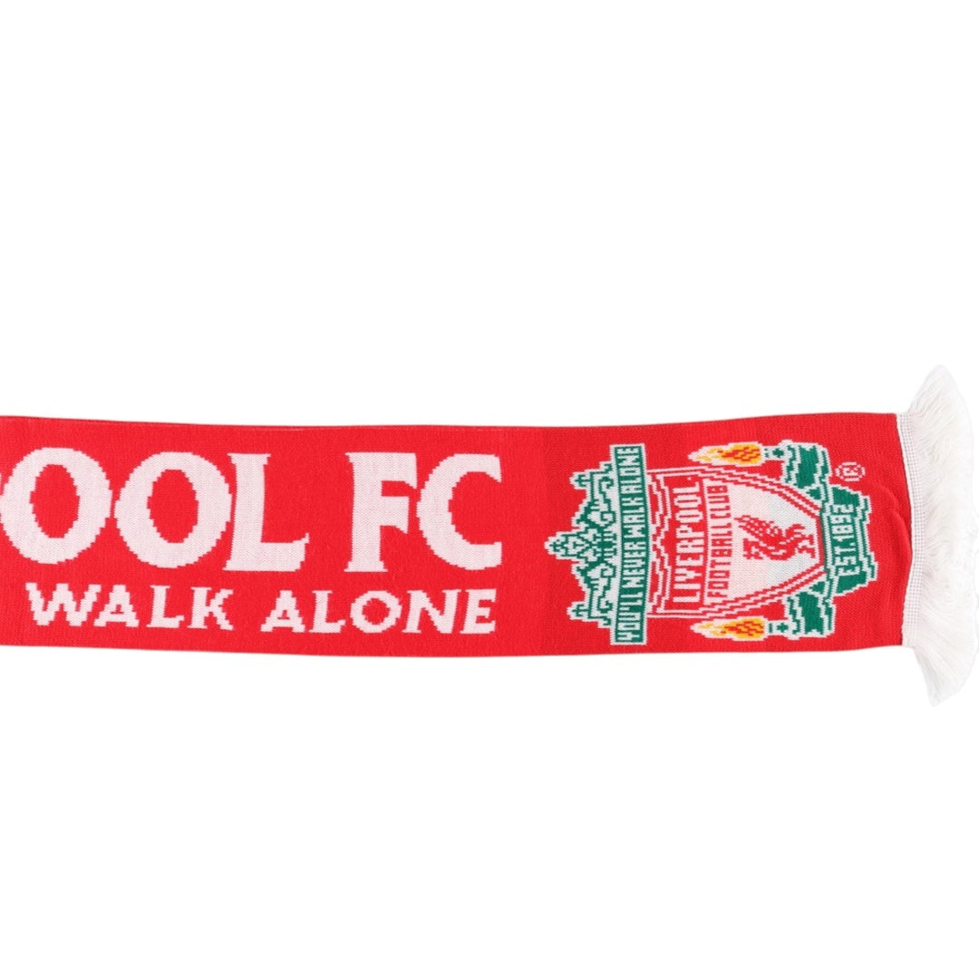 PREMIER LEAGE LIVERPOOL FC (Liverpool FC) Soccer Acrylic Scarf, Made in the UK acrylic red type Vintage Second Hand