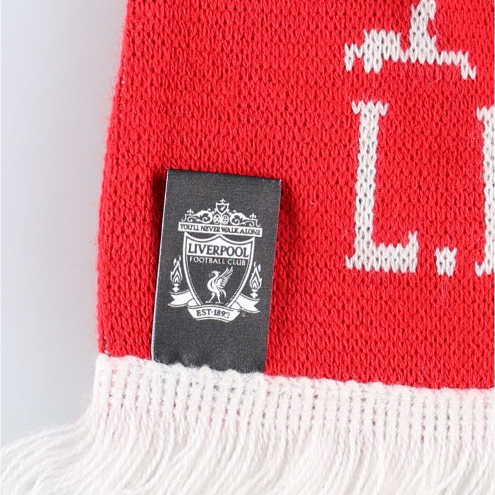 PREMIER LEAGE LIVERPOOL FC (Liverpool FC) Soccer Acrylic Scarf, Made in the UK acrylic red type Vintage Second Hand