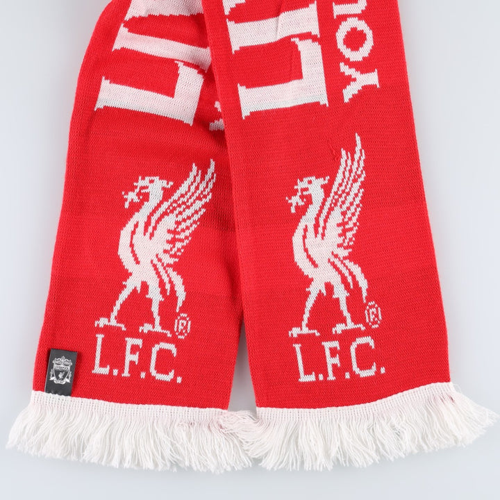 PREMIER LEAGE LIVERPOOL FC (Liverpool FC) Soccer Acrylic Scarf, Made in the UK acrylic red type Vintage Second Hand