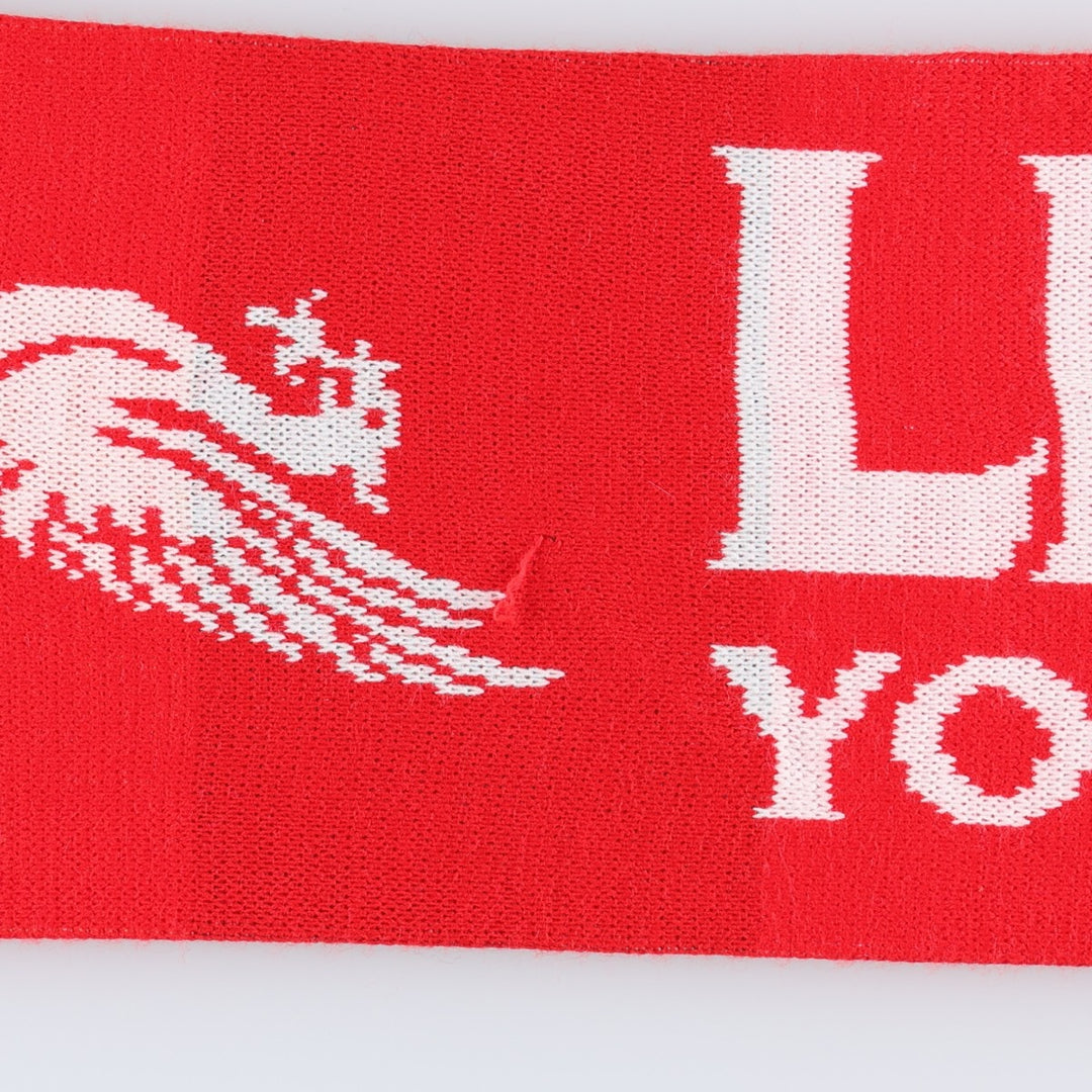 PREMIER LEAGE LIVERPOOL FC (Liverpool FC) Soccer Acrylic Scarf, Made in the UK acrylic red type Vintage Second Hand