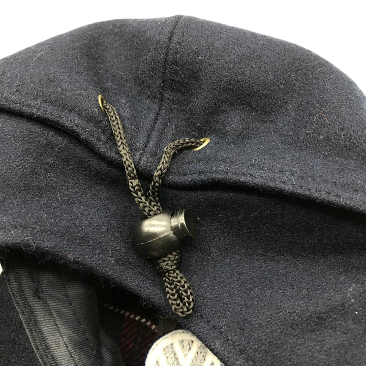 VOLKSWAGEN Earflap Suede Leather Brim Cap (One Size Fits All) unclear navy blue type Vintage Second Hand