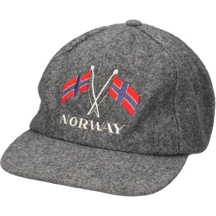 National Flag Pattern Baseball Cap, 6-Panel Cap, One Size Fits All unclear gray type Vintage Second Hand
