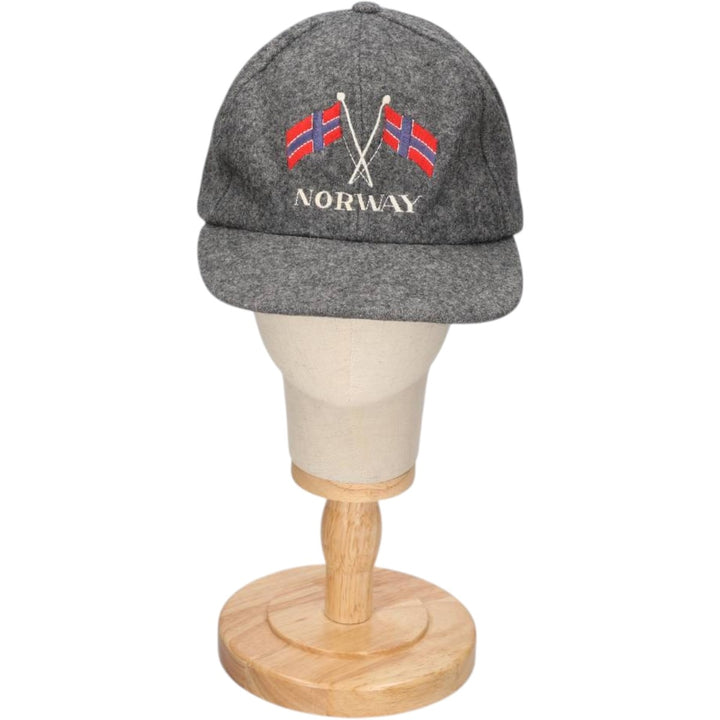 National Flag Pattern Baseball Cap, 6-Panel Cap, One Size Fits All unclear gray type Vintage Second Hand