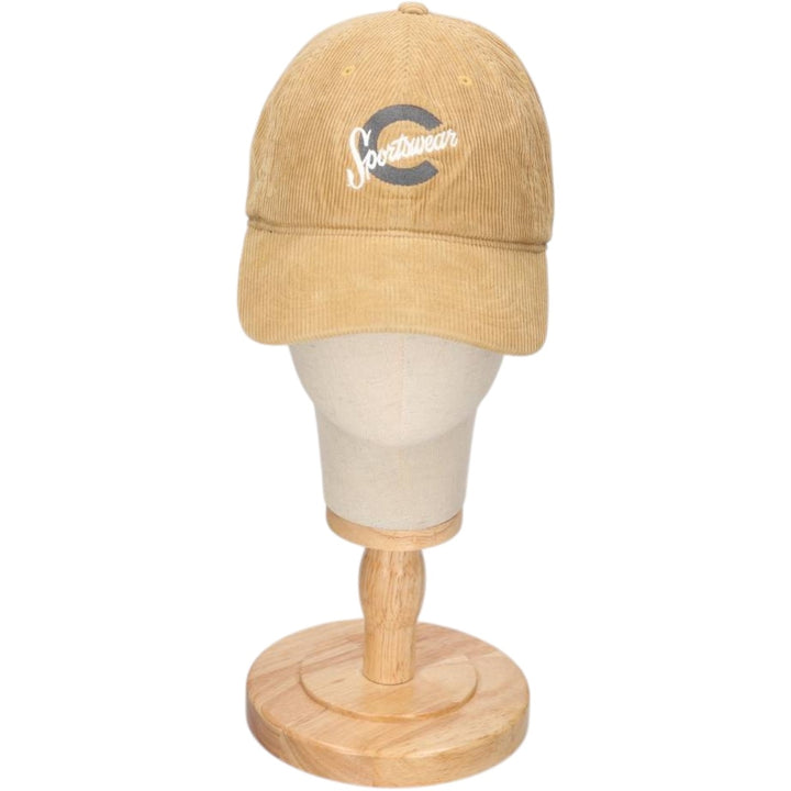 Columbia Corduroy Cap, One Size Fits All (approx.) cotton Beige type Vintage Second Hand