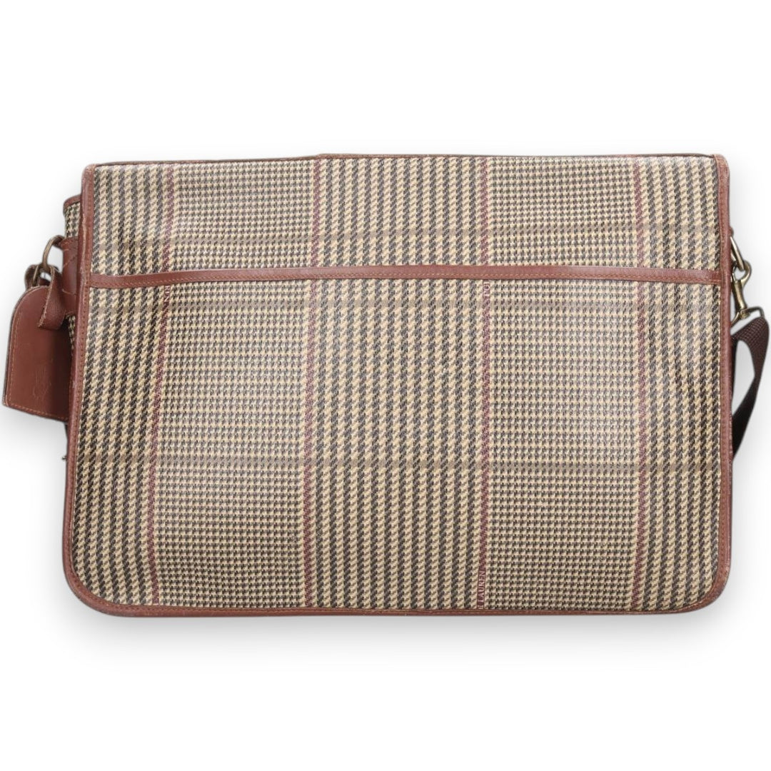 Ralph Lauren Polo Ralph Lauren Check Pattern Gun Club Check 2-Way Shoulder Bag genuine leather Beige type Vintage Second Hand