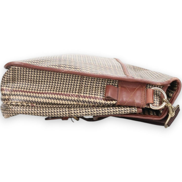 Ralph Lauren Polo Ralph Lauren Check Pattern Gun Club Check 2-Way Shoulder Bag genuine leather Beige type Vintage Second Hand