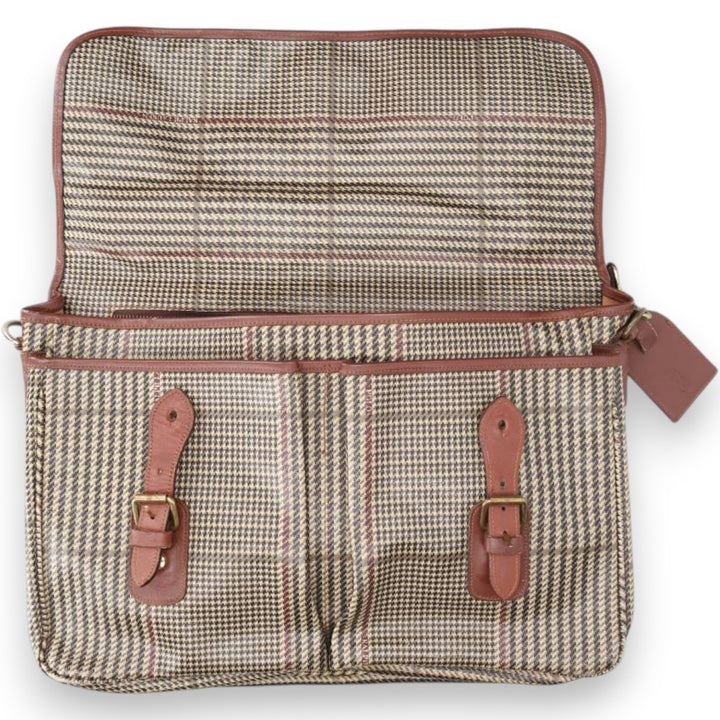 Ralph Lauren Polo Ralph Lauren Check Pattern Gun Club Check 2-Way Shoulder Bag genuine leather Beige type Vintage Second Hand