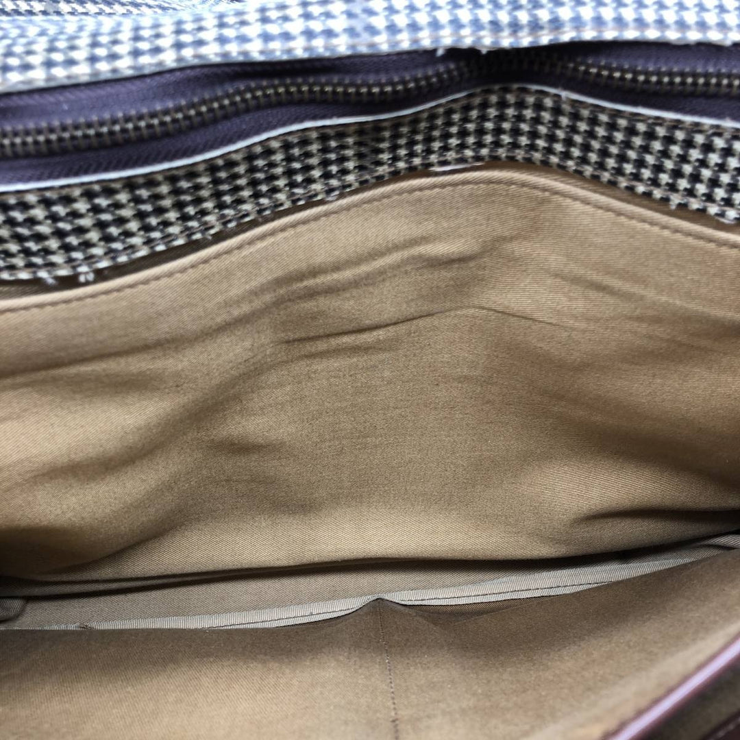 Ralph Lauren Polo Ralph Lauren Check Pattern Gun Club Check 2-Way Shoulder Bag genuine leather Beige type Vintage Second Hand