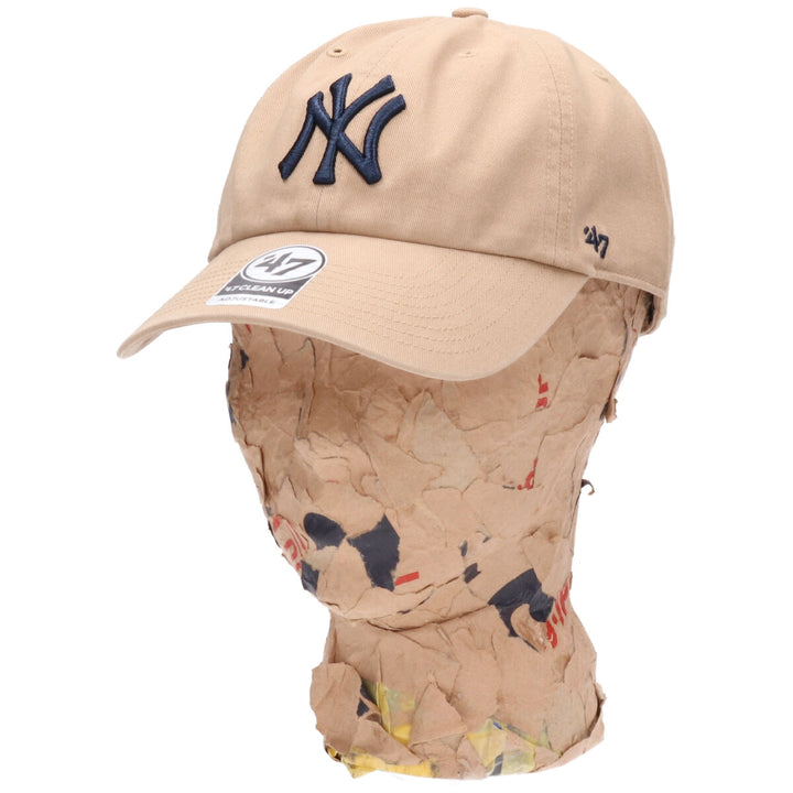 Khaki/Navy 47 CLEAN UP MLB NEW YORK YANKEES BB Cap OSFA [RGW17GWS]/jae000005