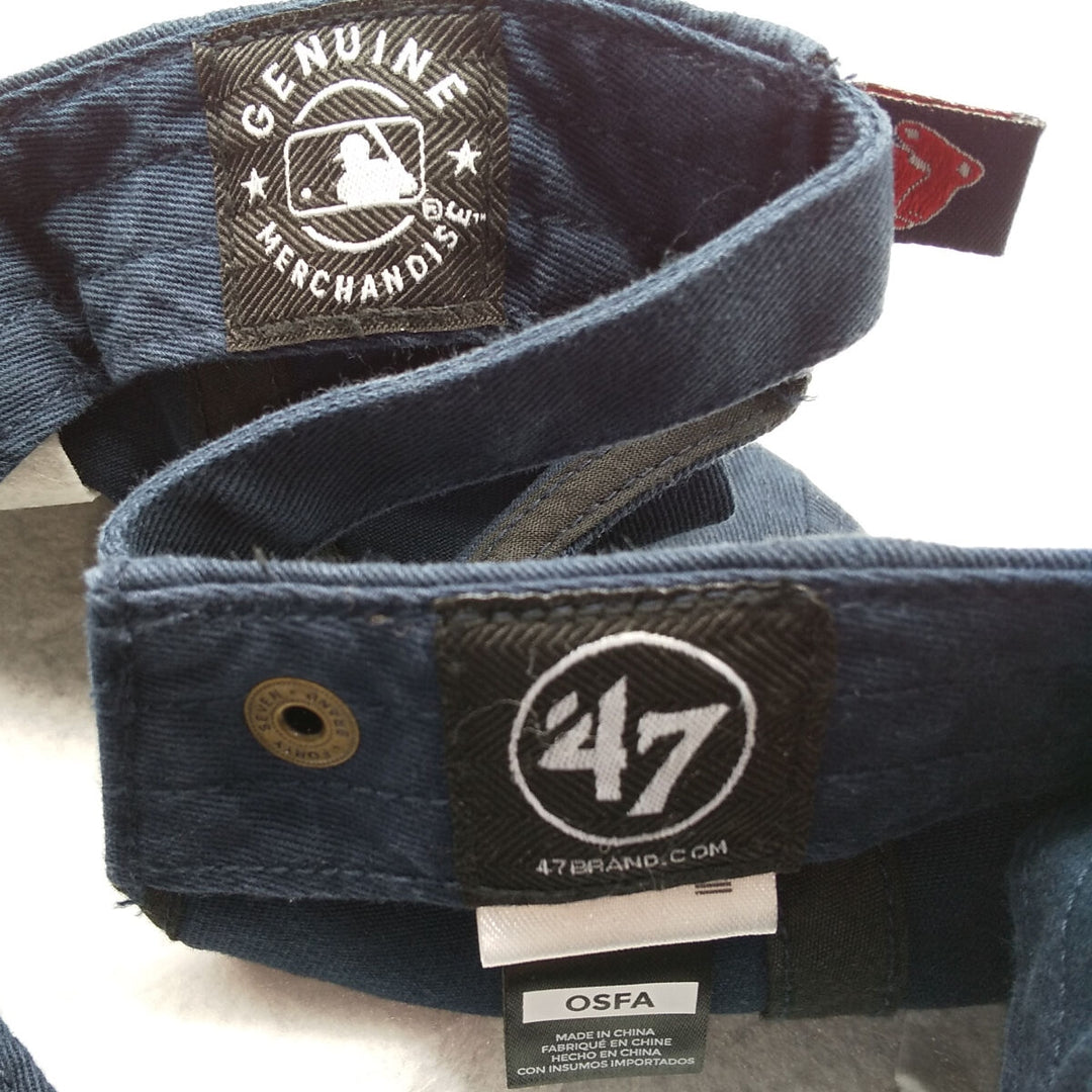 Navy Forty Seven 47 Clean Up MLB Boston Red Sox BB Cap, OSFA cotton navy blue type Vintage Second Hand