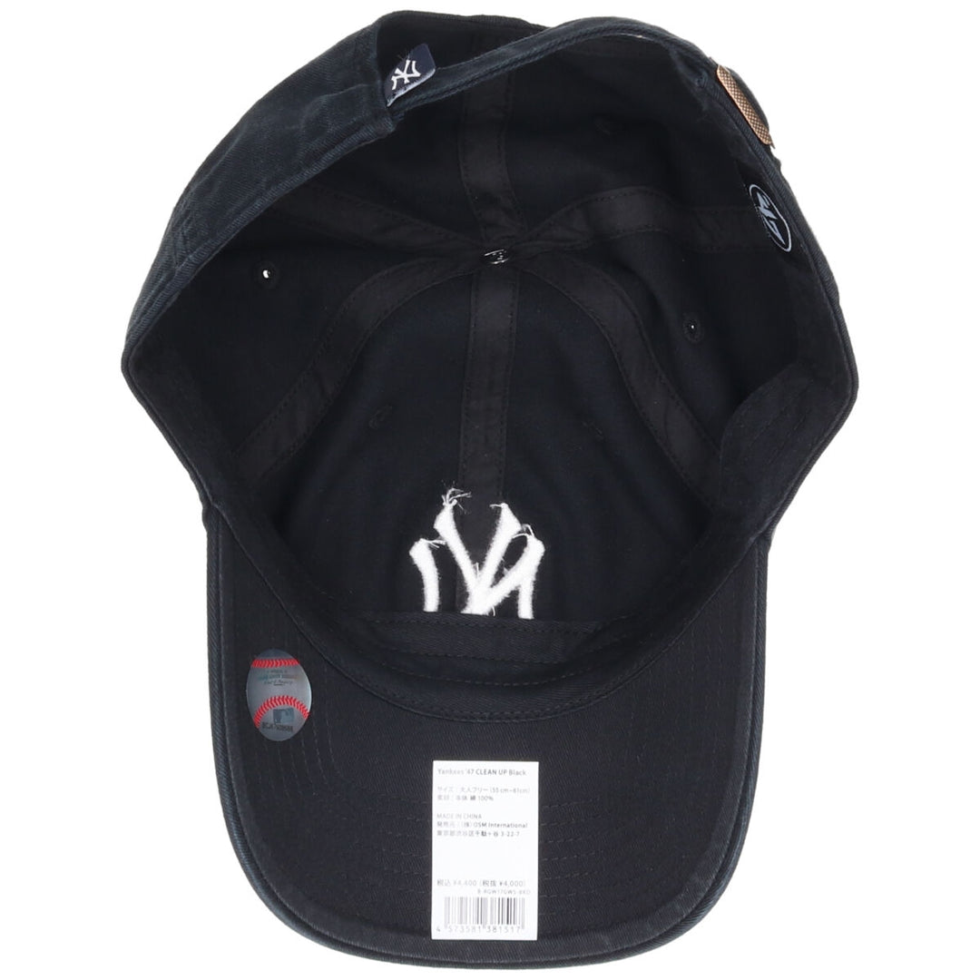 Black Forty Seven 47 Clean Up MLB New York Yankees BB Cap by OSFA cotton black type Vintage Second Hand