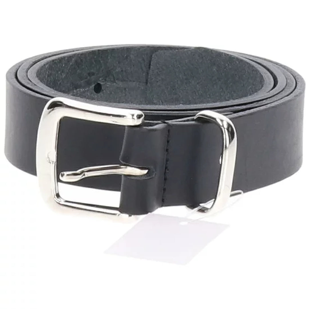 Black leather belt 1.2" F 【01】 /jae000030