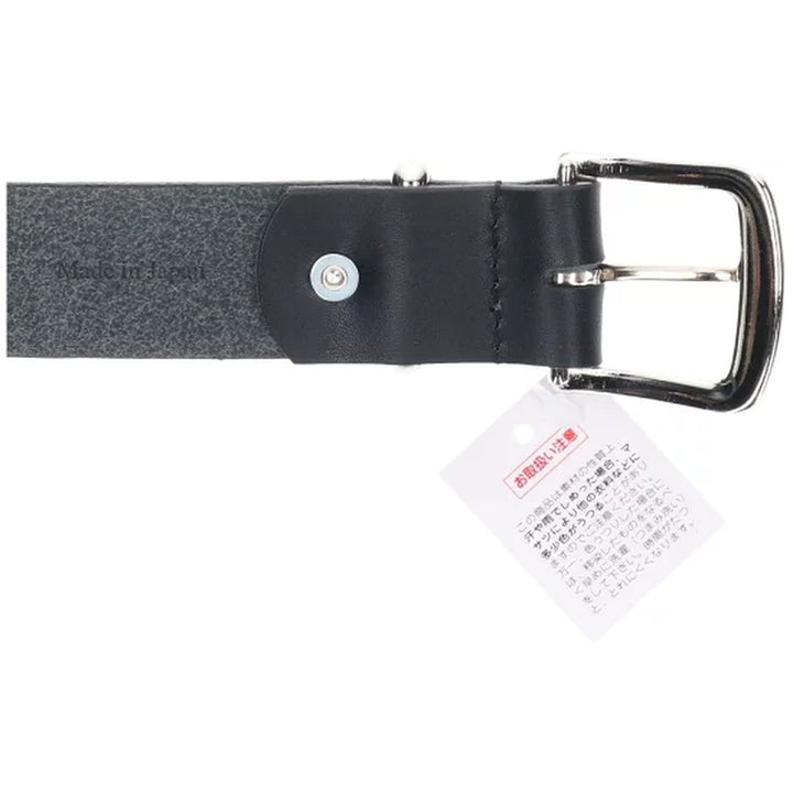 Black leather belt 1.2" F 【01】 /jae000030