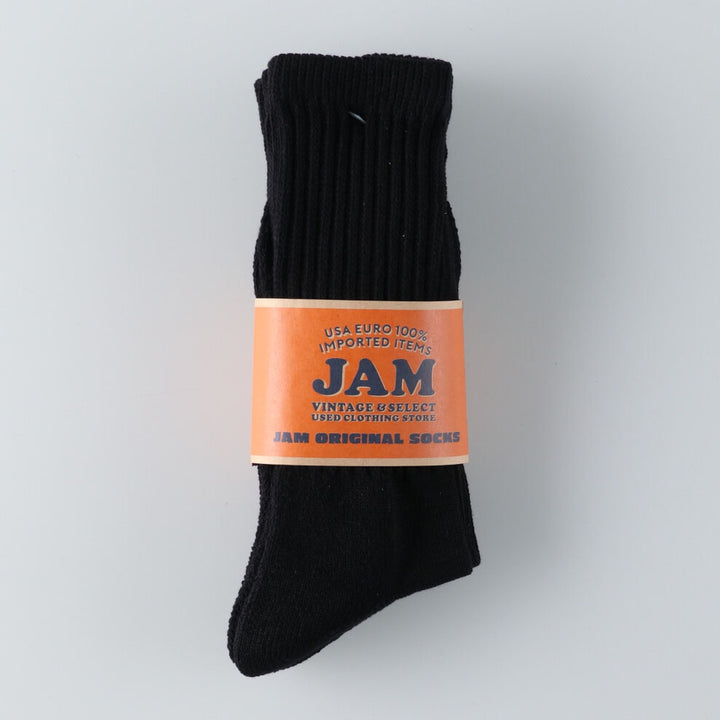 JAM Original Long Socks, Black, Set of 2, Size 25-10.6" cotton black type Vintage Second Hand