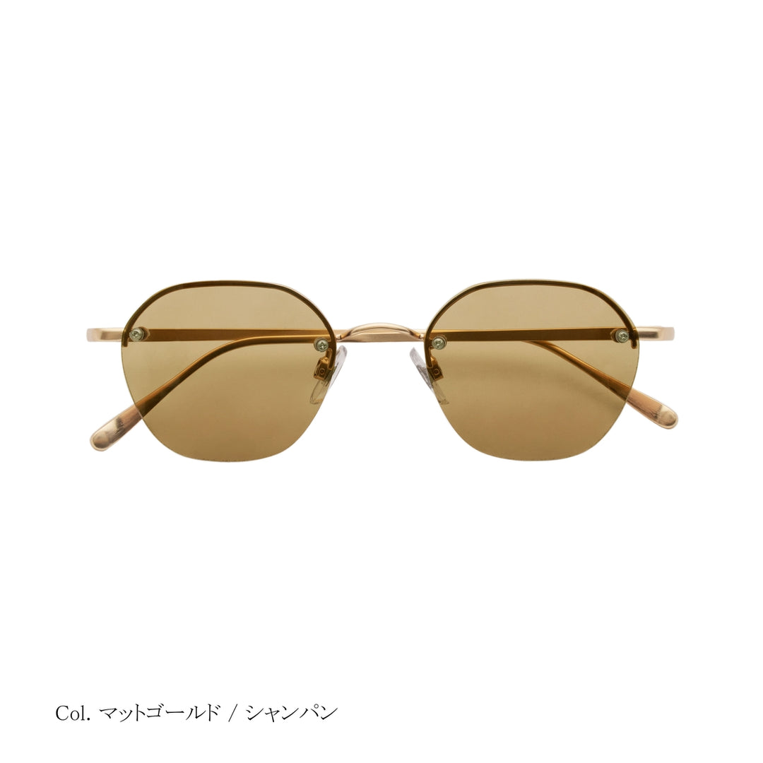 Matte Gold/Light Brown noeyedia Sunglasses F /jae000048