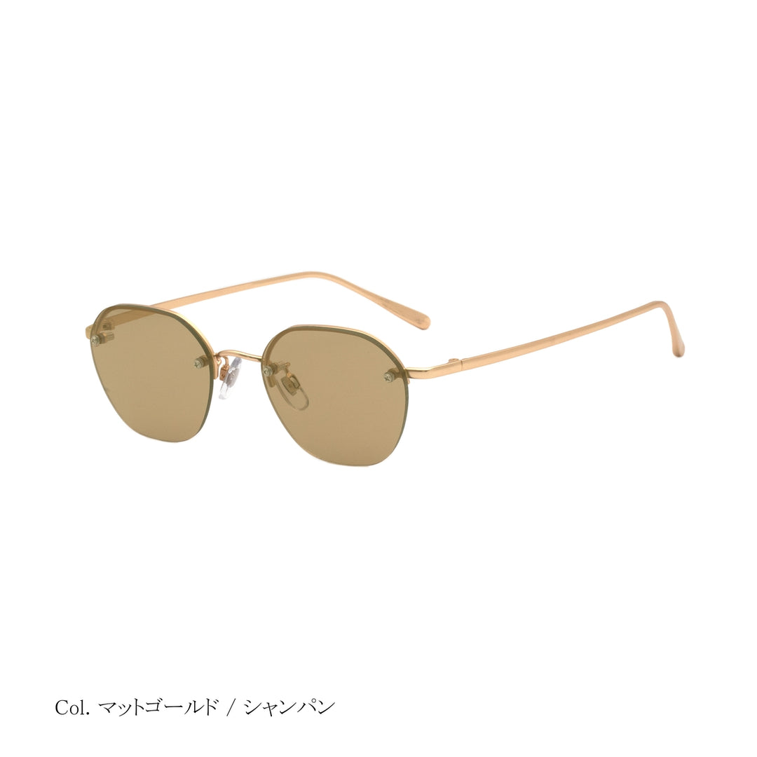 Matte Gold/Light Brown noeyedia Sunglasses F /jae000048