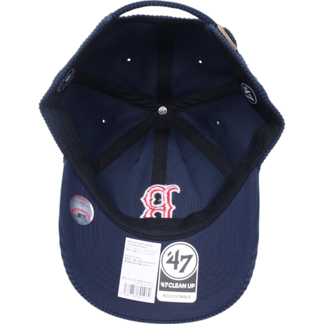 Navy Forty Seven '47 Cleanup Red Sox Corduroy Cap, Size F polyester navy blue type Vintage Second Hand