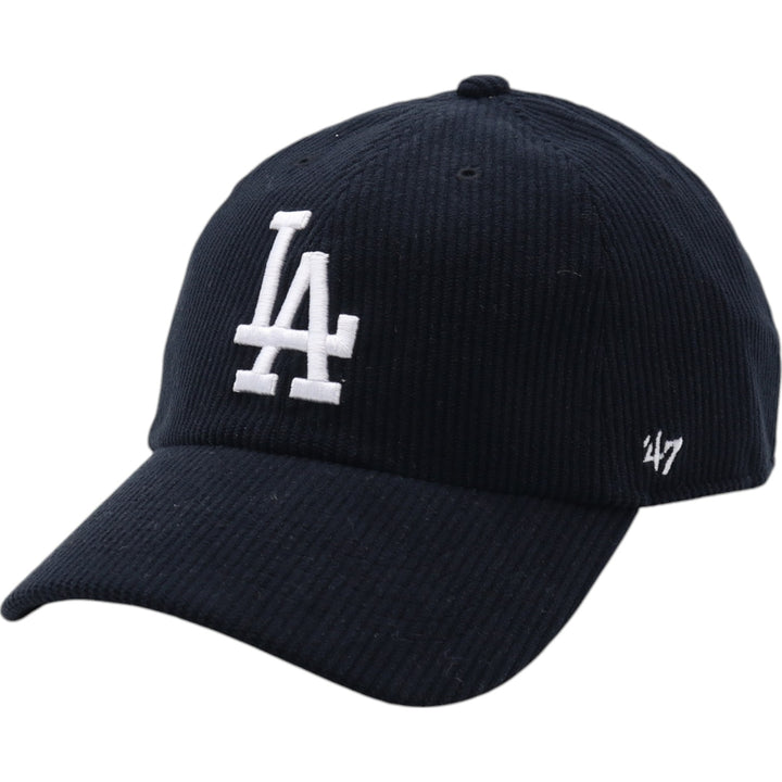 Black Forty Seven '47 Cleanup Dodgers Corduroy Cap, Size F polyester black type Vintage Second Hand