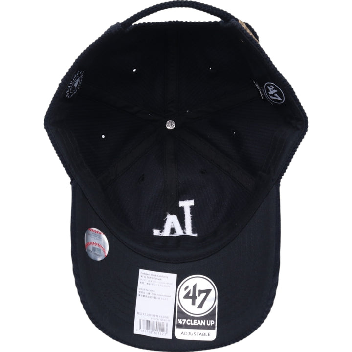 Black Forty Seven '47 Cleanup Dodgers Corduroy Cap, Size F polyester black type Vintage Second Hand