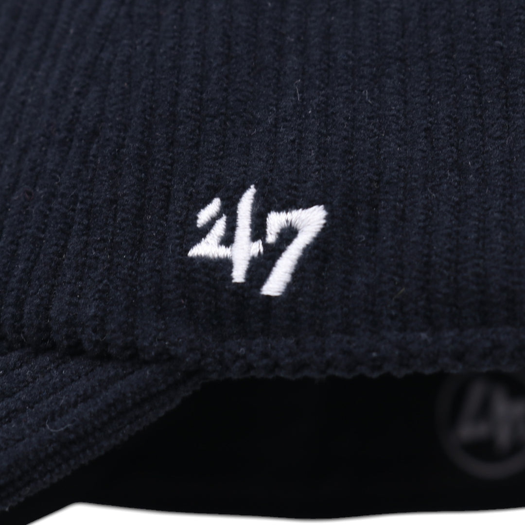 Black Forty Seven '47 Cleanup Dodgers Corduroy Cap, Size F polyester black type Vintage Second Hand