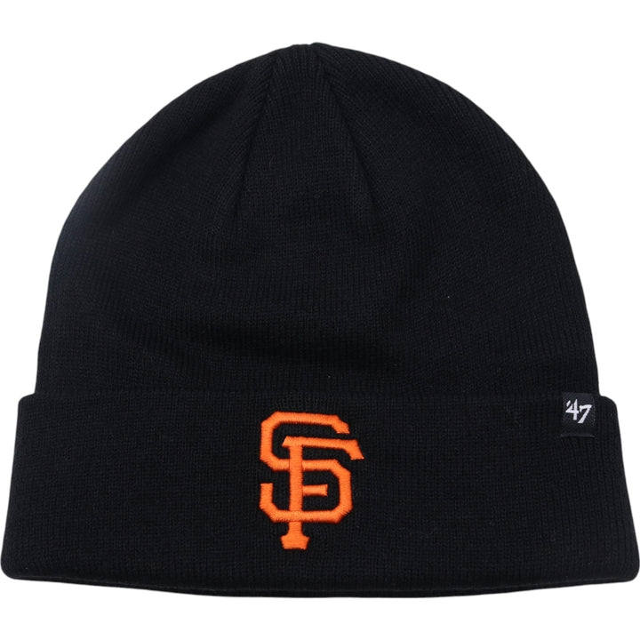 Black Forty Seven '47 Giants Knit Beanie, Size F acrylic black type Vintage Second Hand