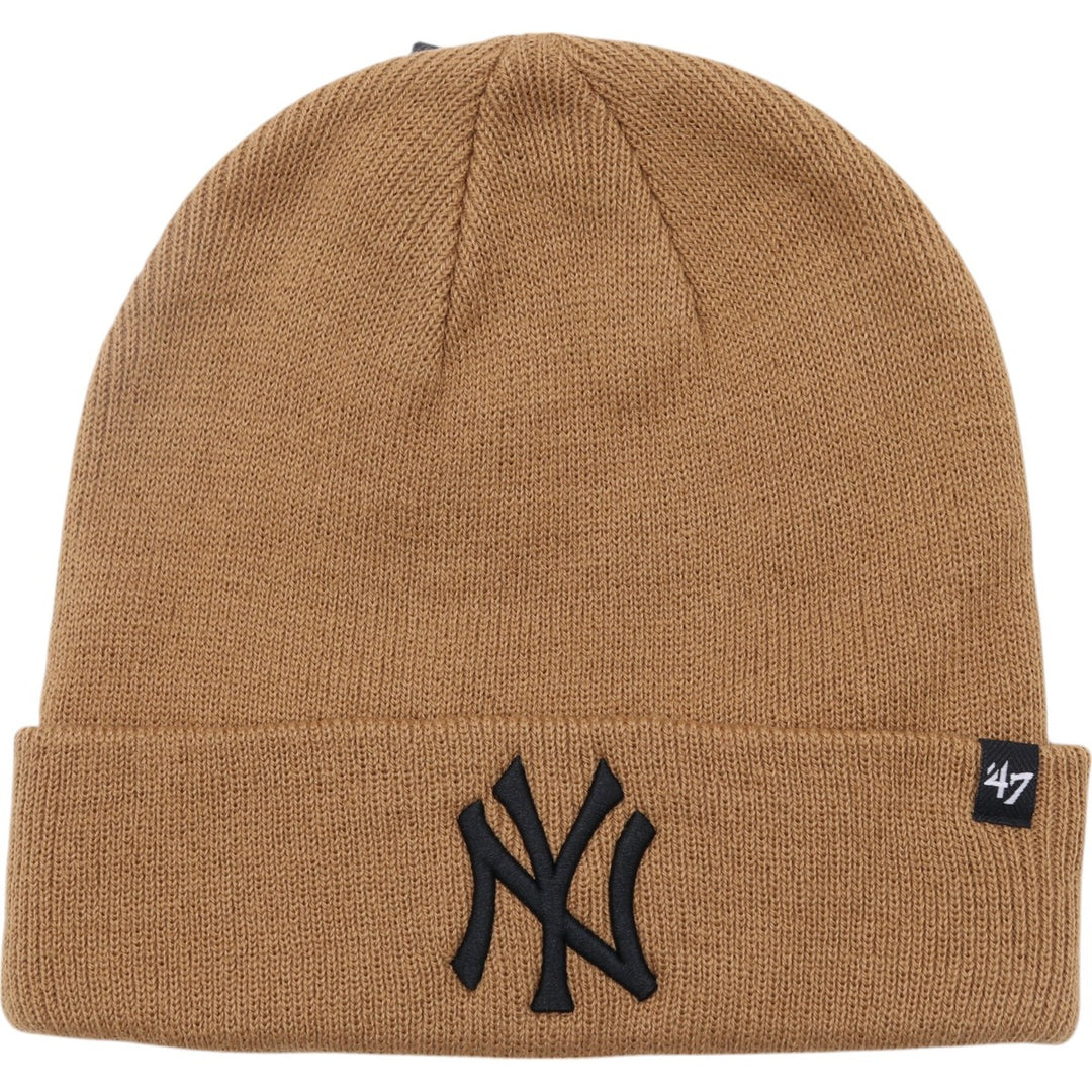 Camel Forty Seven '47 New York Yankees Knit Beanie, Size F acrylic Camel type Vintage Second Hand