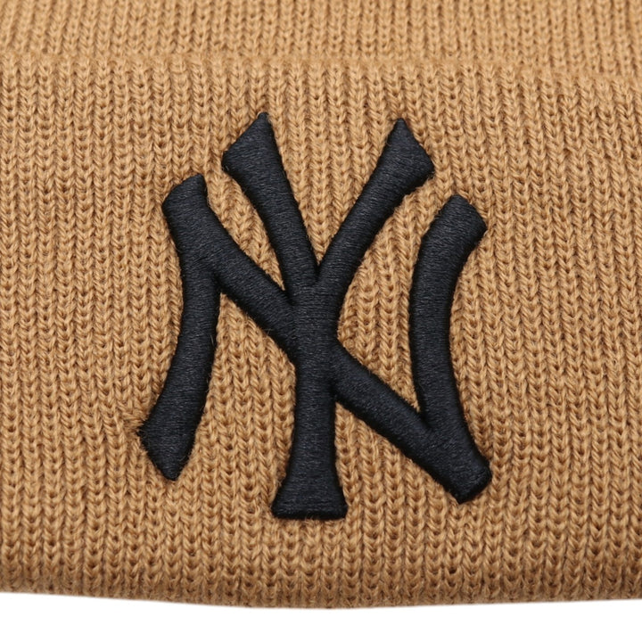 Camel Forty Seven '47 New York Yankees Knit Beanie, Size F acrylic Camel type Vintage Second Hand