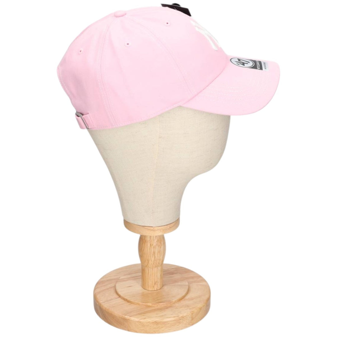 Forty Seven '47 Clean Up New York Yankees Baseball Cap, Contrast Stitch, Petal Pink, Size F cotton pink type Vintage Second Hand