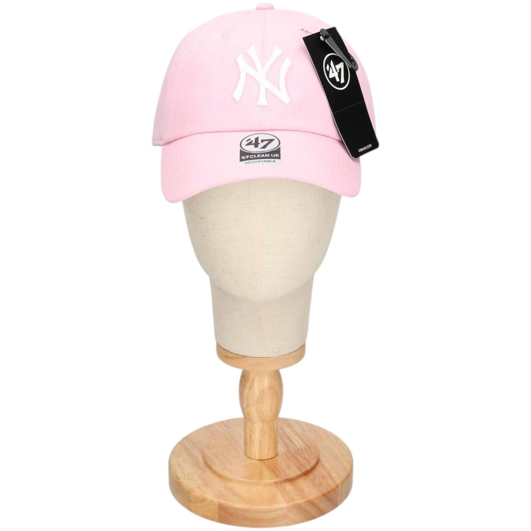 Forty Seven '47 Clean Up New York Yankees Baseball Cap, Contrast Stitch, Petal Pink, Size F cotton pink type Vintage Second Hand