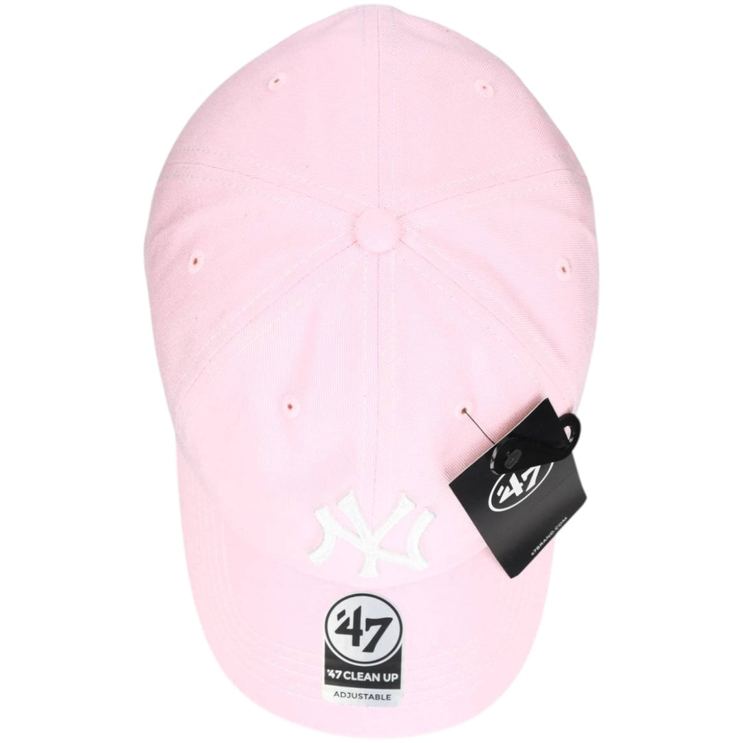 Forty Seven '47 Clean Up New York Yankees Baseball Cap, Contrast Stitch, Petal Pink, Size F cotton pink type Vintage Second Hand