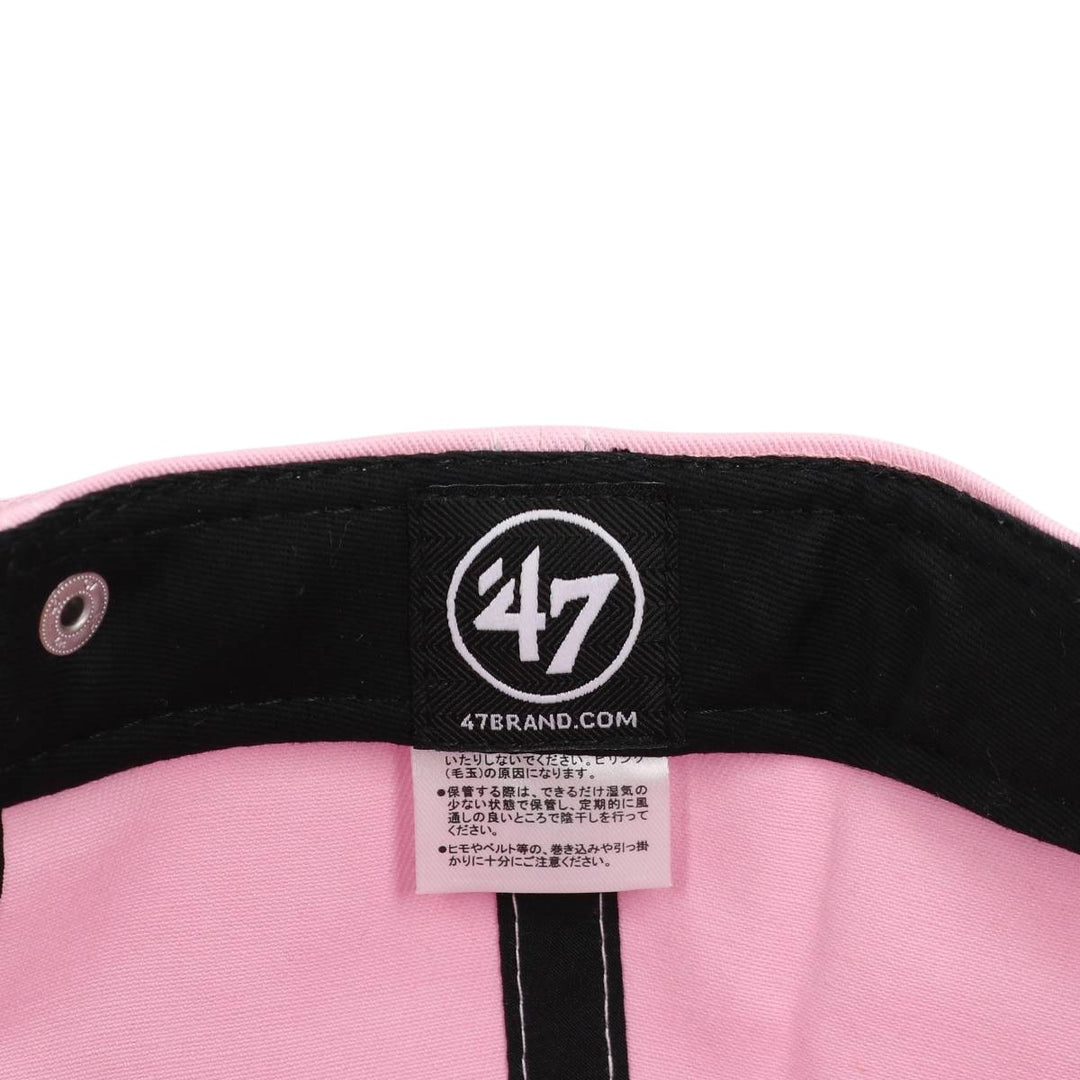 Forty Seven '47 Clean Up New York Yankees Baseball Cap, Contrast Stitch, Petal Pink, Size F cotton pink type Vintage Second Hand