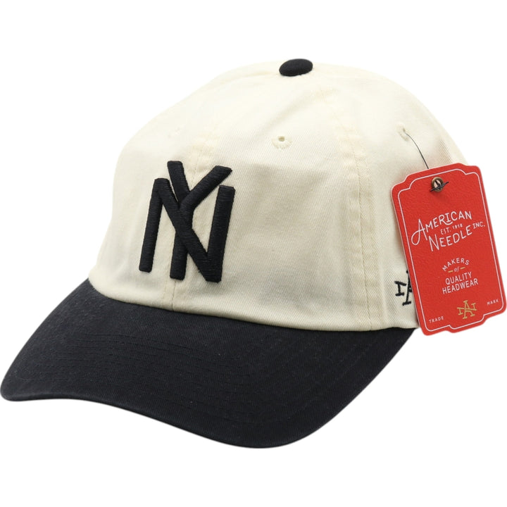 OFF WHITE AN Black Yankees BB Cap F cotton pale white type Vintage Second Hand