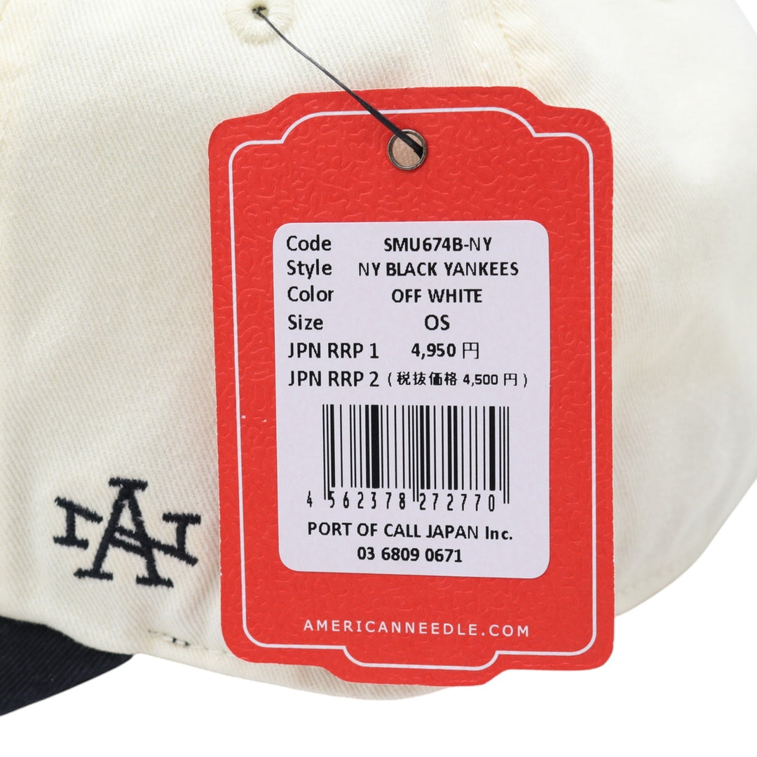 OFF WHITE AN Black Yankees BB Cap F cotton pale white type Vintage Second Hand