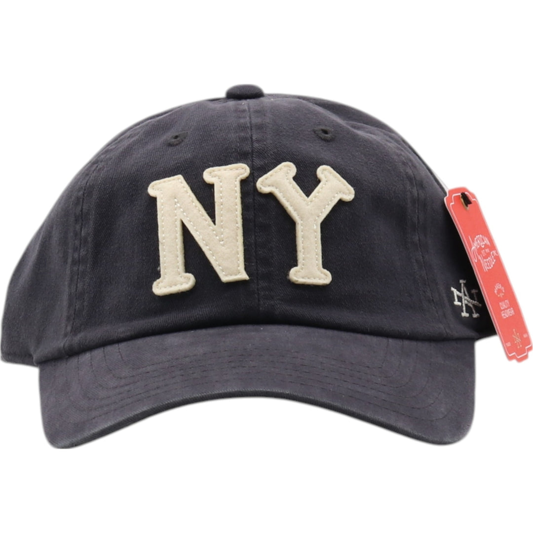 BLACK AN Black Yankees NY Logo BB Cap F cotton navy blue type Vintage Second Hand