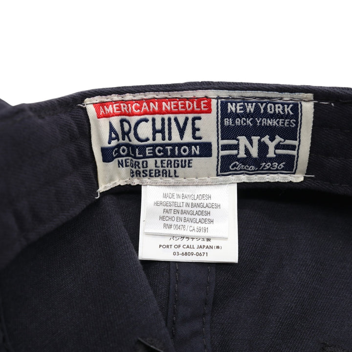BLACK AN Black Yankees NY Logo BB Cap F cotton navy blue type Vintage Second Hand