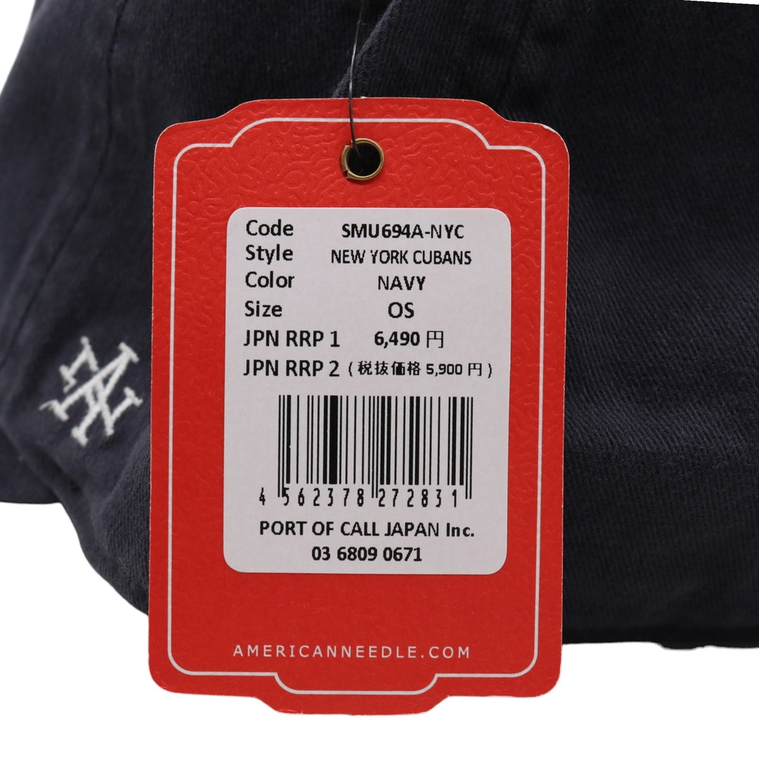 NAVY AN New York Cubans BB Cap F cotton navy blue type Vintage Second Hand