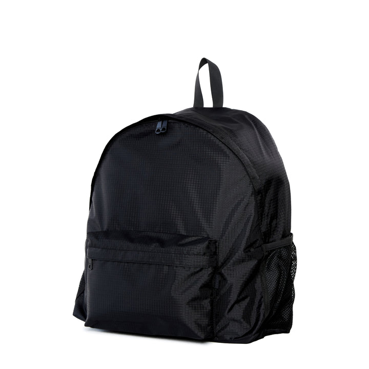 Black PACKING RIP STOP BACKPACK F Nylon black type Vintage Second Hand