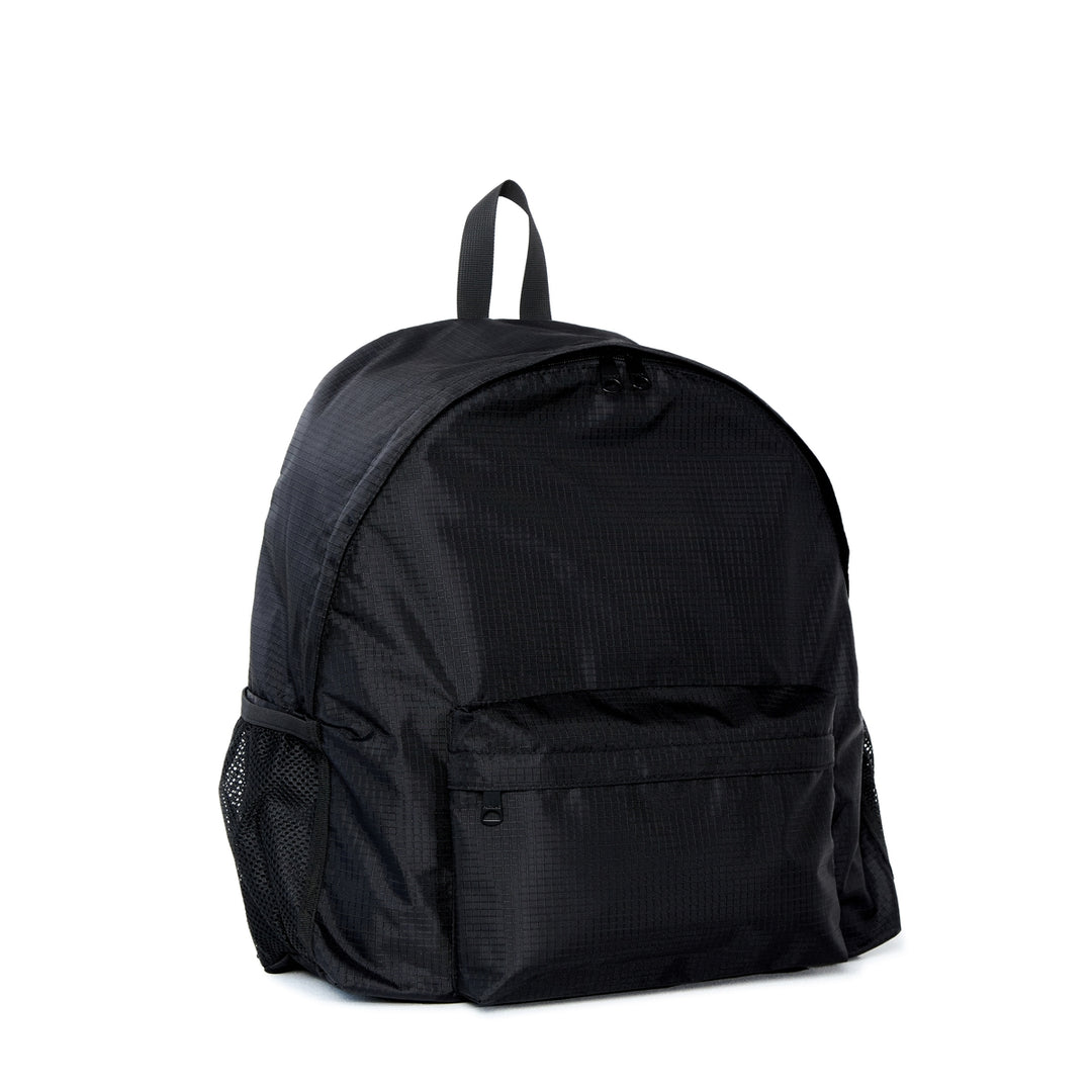 Black PACKING RIP STOP BACKPACK F Nylon black type Vintage Second Hand