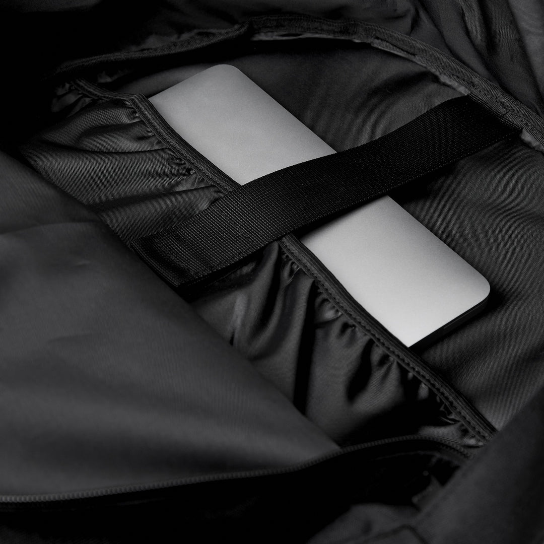 Black PACKING RIP STOP BACKPACK F Nylon black type Vintage Second Hand