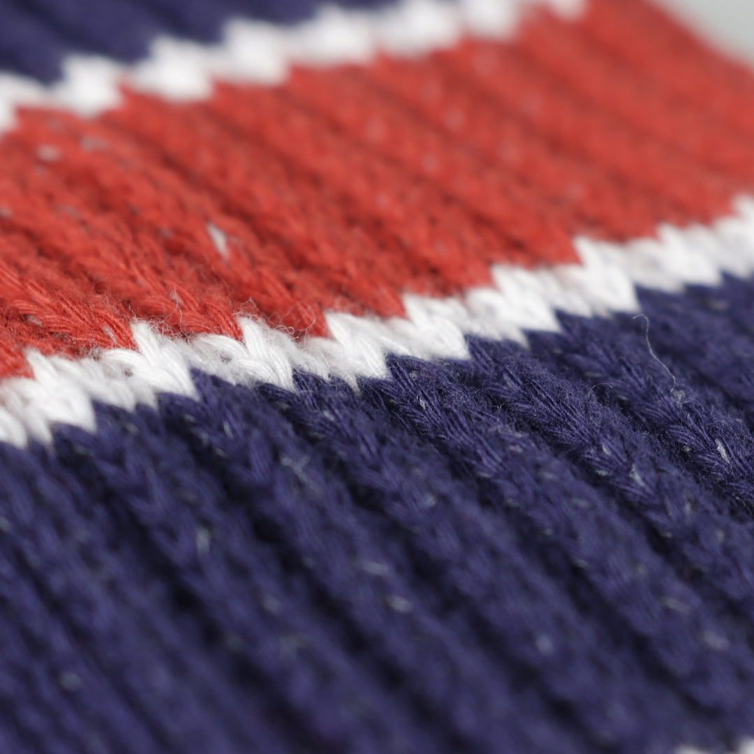 JAM Original Striped Long Socks, Size 25-10.6 inches, 2-Pair Set, White cotton white type Vintage Second Hand