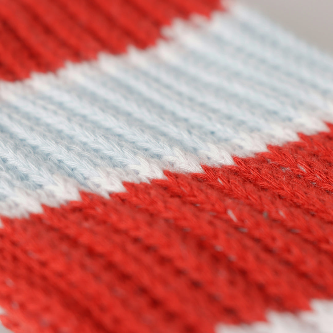 JAM Original Striped Long Socks, Size 25-10.6 inches, 2-Pair Set, White cotton white type Vintage Second Hand