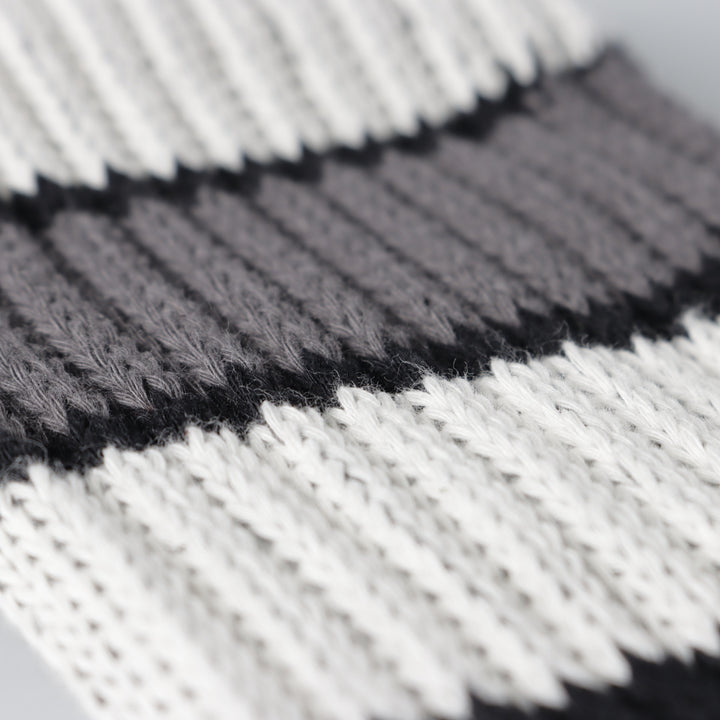 JAM Original Striped Long Socks, Size 25-10.6 inches, 2-Pair Set, Black cotton black type Vintage Second Hand