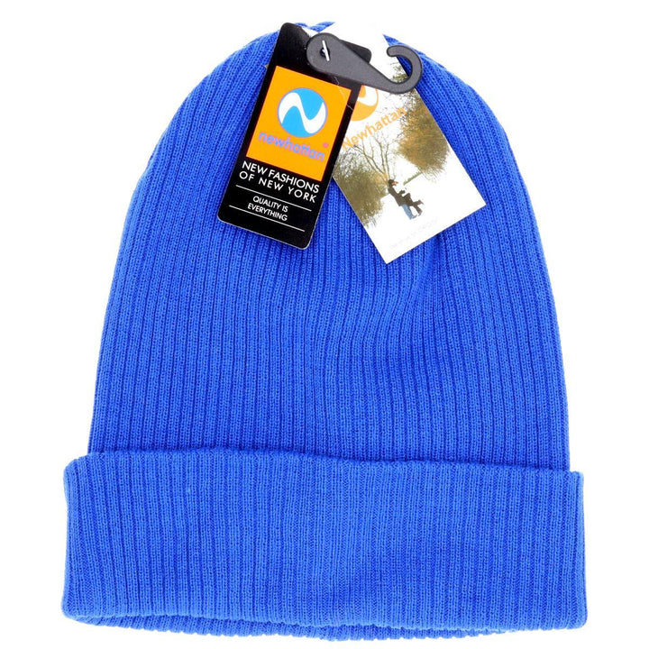 Royal Blue Newhattan Cotton Beanie ONE SIZE /jam1455