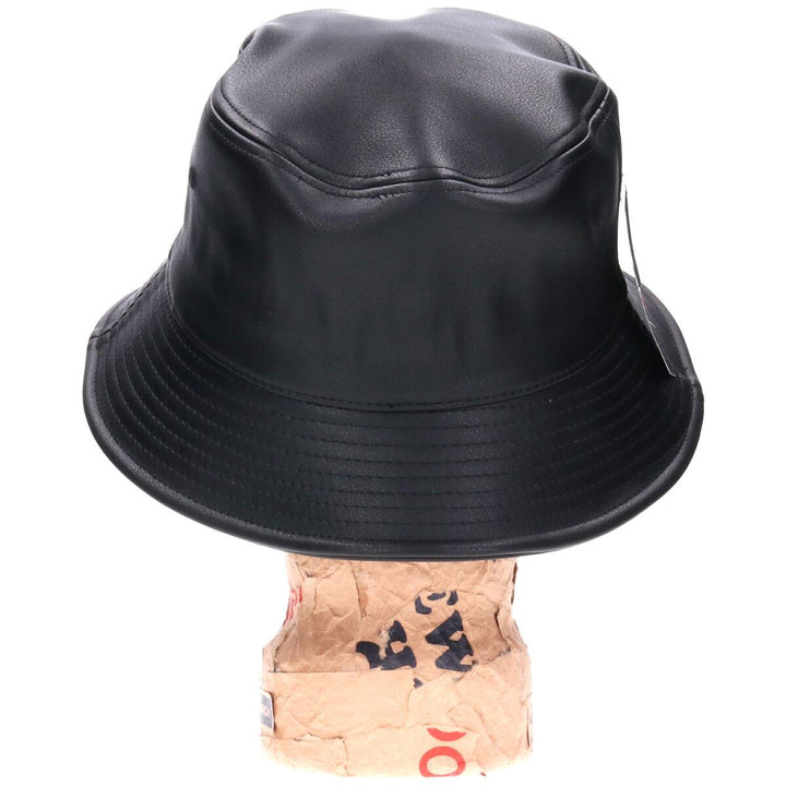 Black Newhattan Leather Bucket Hat S/M /jam1469